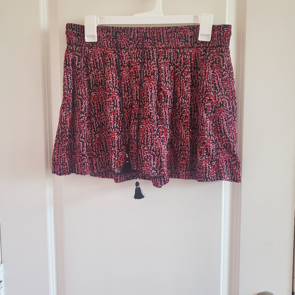 Ann Taylor LOFT Pink and Black Floral Shorts